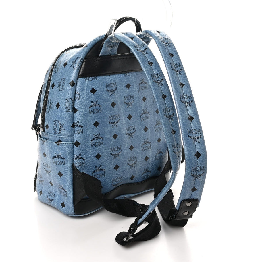 MCM MCM Visetos Studded Small Dual Stark Backpack Denim Image 3