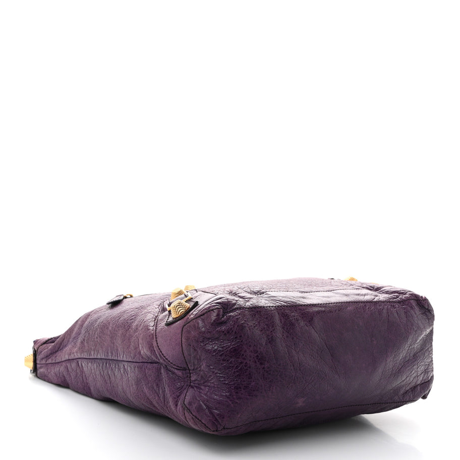 Balenciaga Agneau Giant 21 Gold Hardware Day Hobo Raisin Image 5
