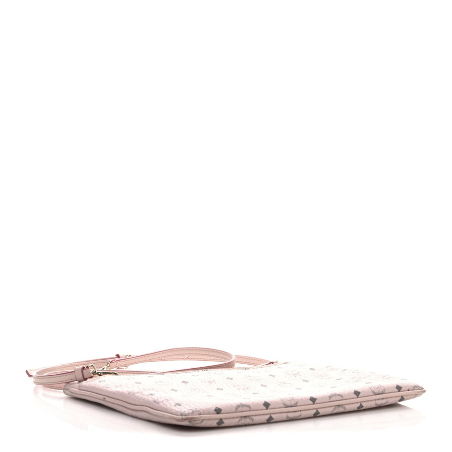 MCM MCM Visetos Medium Crossbody Pouch Powder Pink Image 4