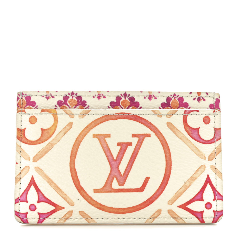 Louis Vuitton Monogram Tiles By The Pool Card Holder Coral Image 1