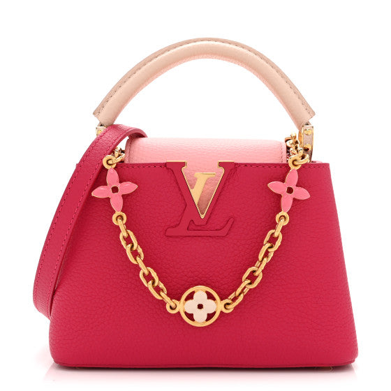 Louis Vuitton Taurillon Flower Chain Capucines Mini Rose Pondicherry Image 1