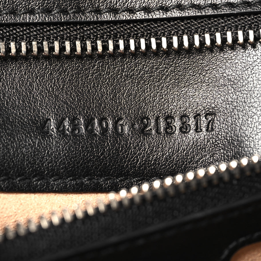 Gucci Calfskin Matelasse Aria Medium GG Marmont Shoulder Bag Black Image 7