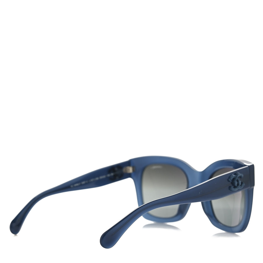 Chanel Acetate Mirror CC Square Fall Sunglasses 5357-A Blue Image 4