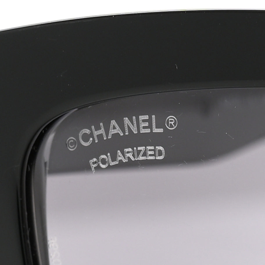 Chanel Acetate Square Sunglasses 5509-A Black Image 7