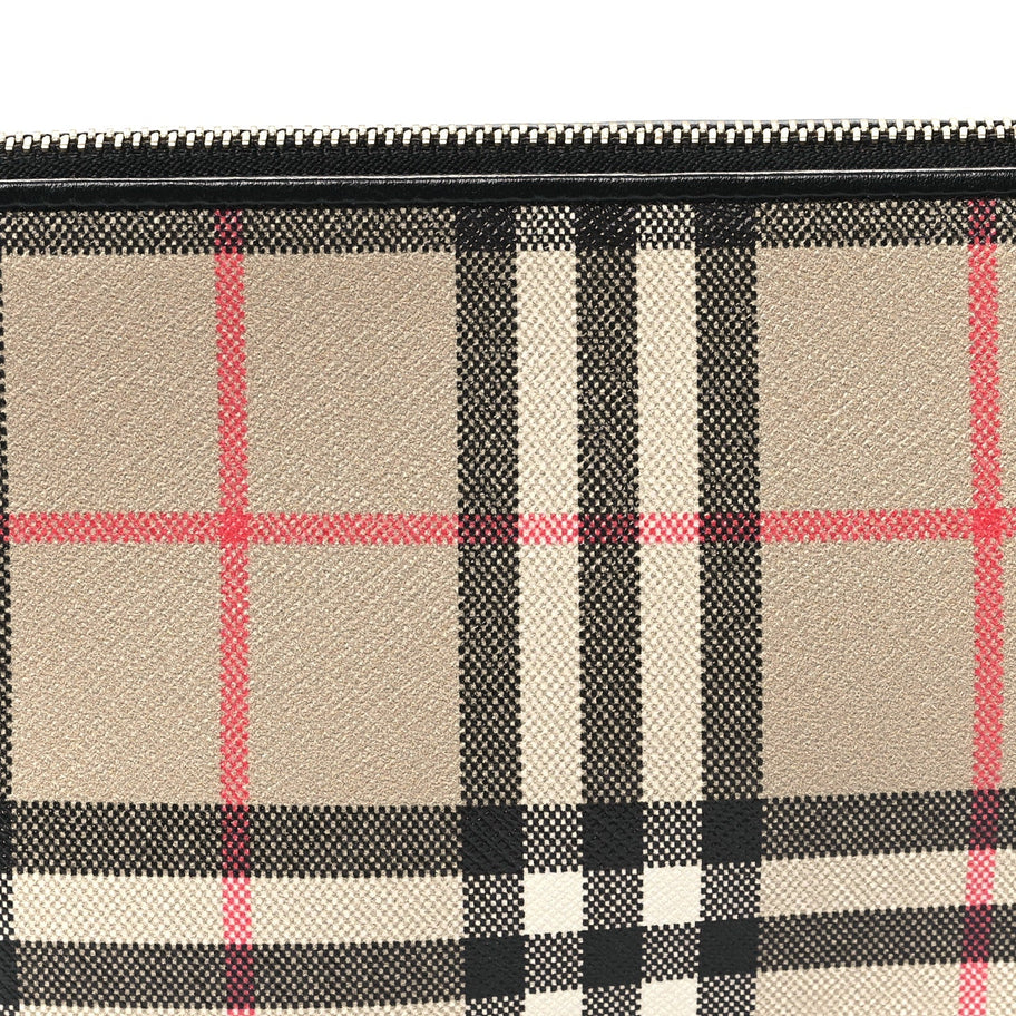 Burberry Vintage Check Calfskin Olympia Slim Pouch Archive Beige Image 7