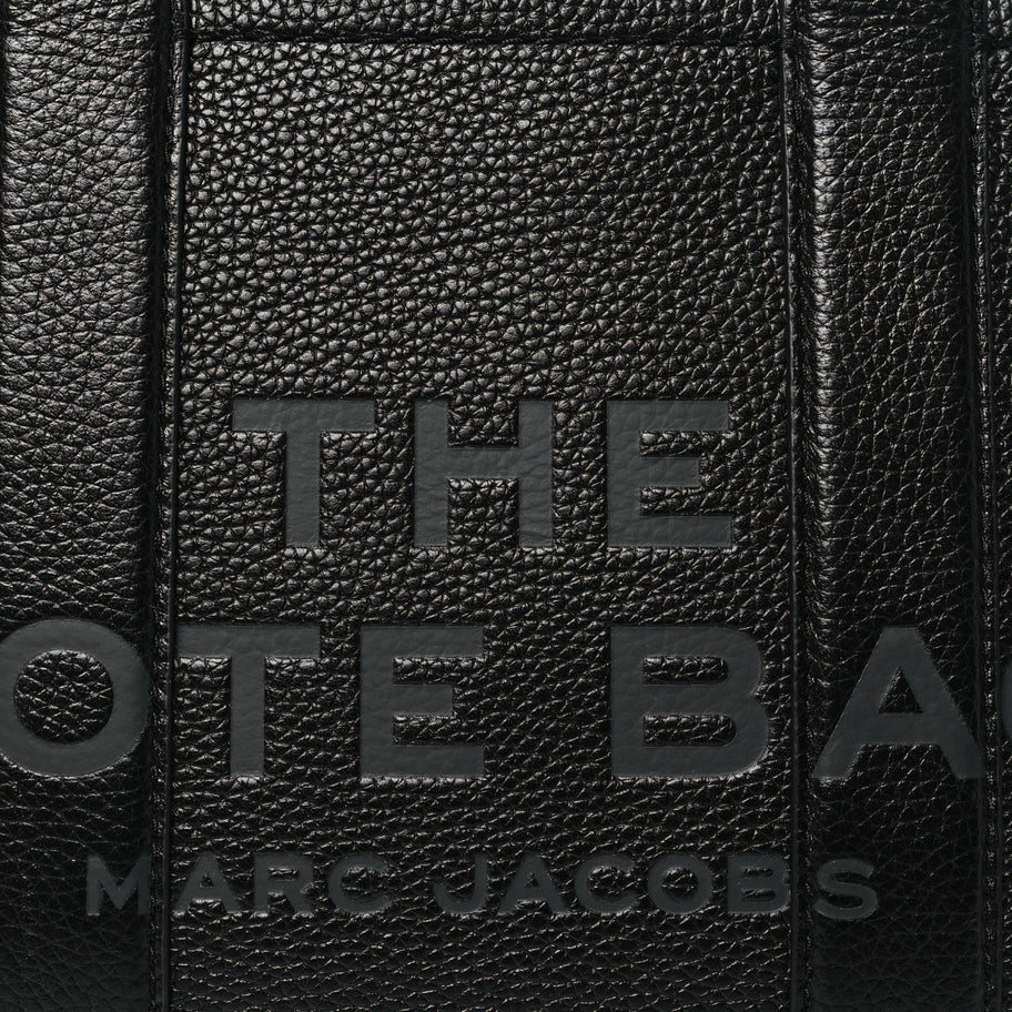 Marc Jacobs Grained Calfskin Small The Tote Bag Black Image 7