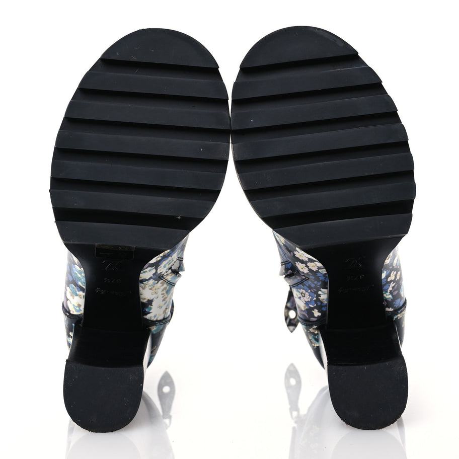 Louis Vuitton Calfskin Floral Star Trail Ankle Boots Black Image 6