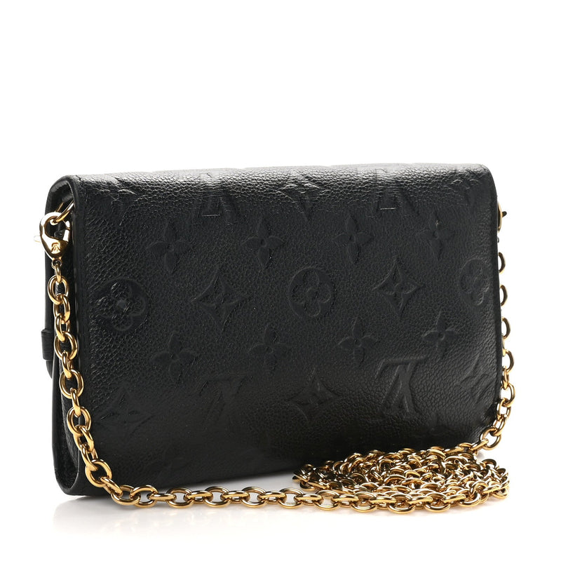  Louis Vuitton Empreinte Vavin Chain Wallet Black