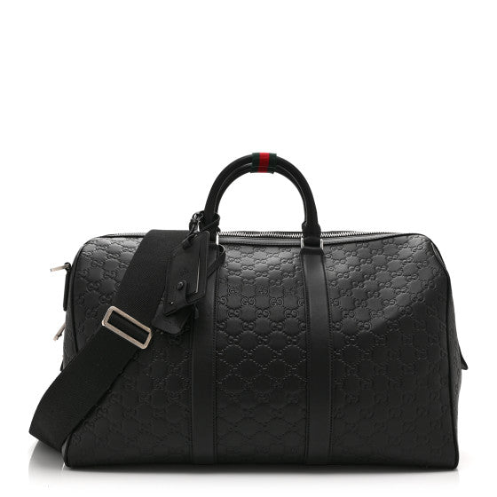  Gucci Guccissima GG Emblem Medium Duffle Bag Black