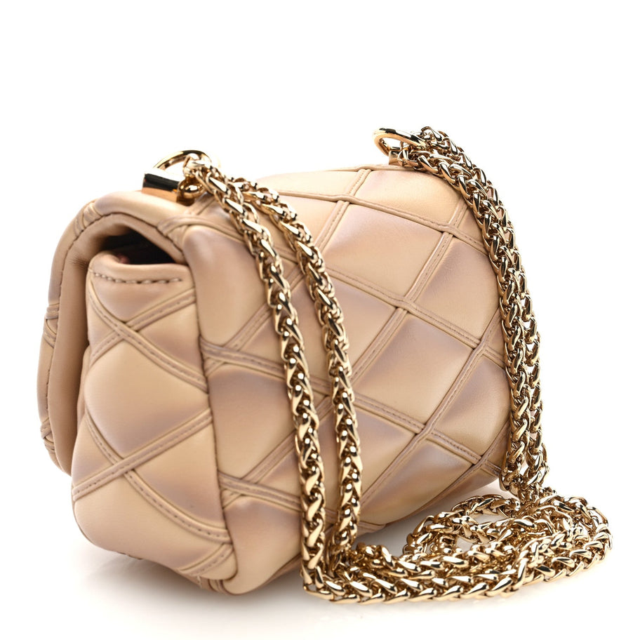 Louis Vuitton Lambskin Malletage Pico GO-14 Beige Pink Image 3