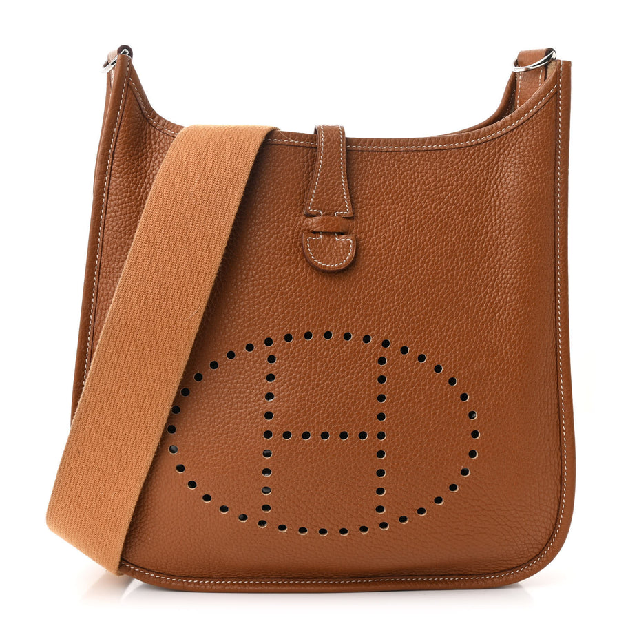 Hermes Taurillon Clemence Evelyne III PM Gold Image 1