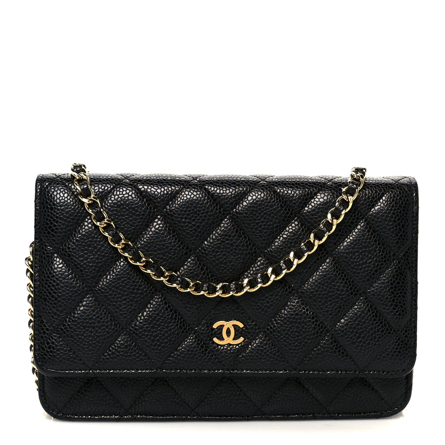 Chanel Caviar Quilted Wallet On Chain WOC Black Image 1
