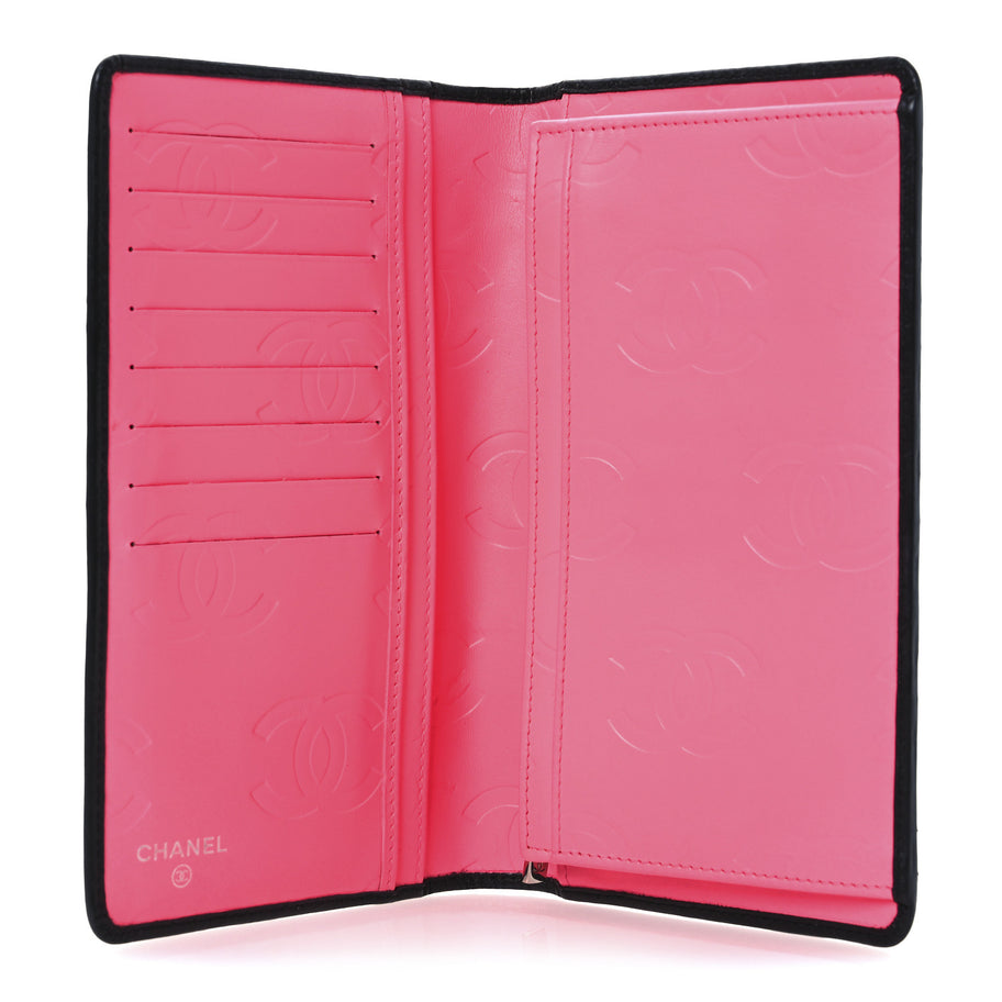 Chanel Calfskin Quilted Cambon Yen Wallet Black Image 5