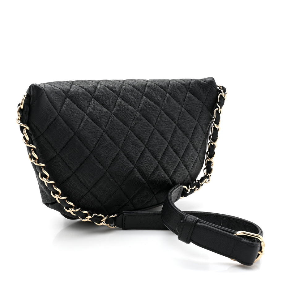Chanel Caviar Quilted Business Affinity Waist Belt Bag Black Image 3