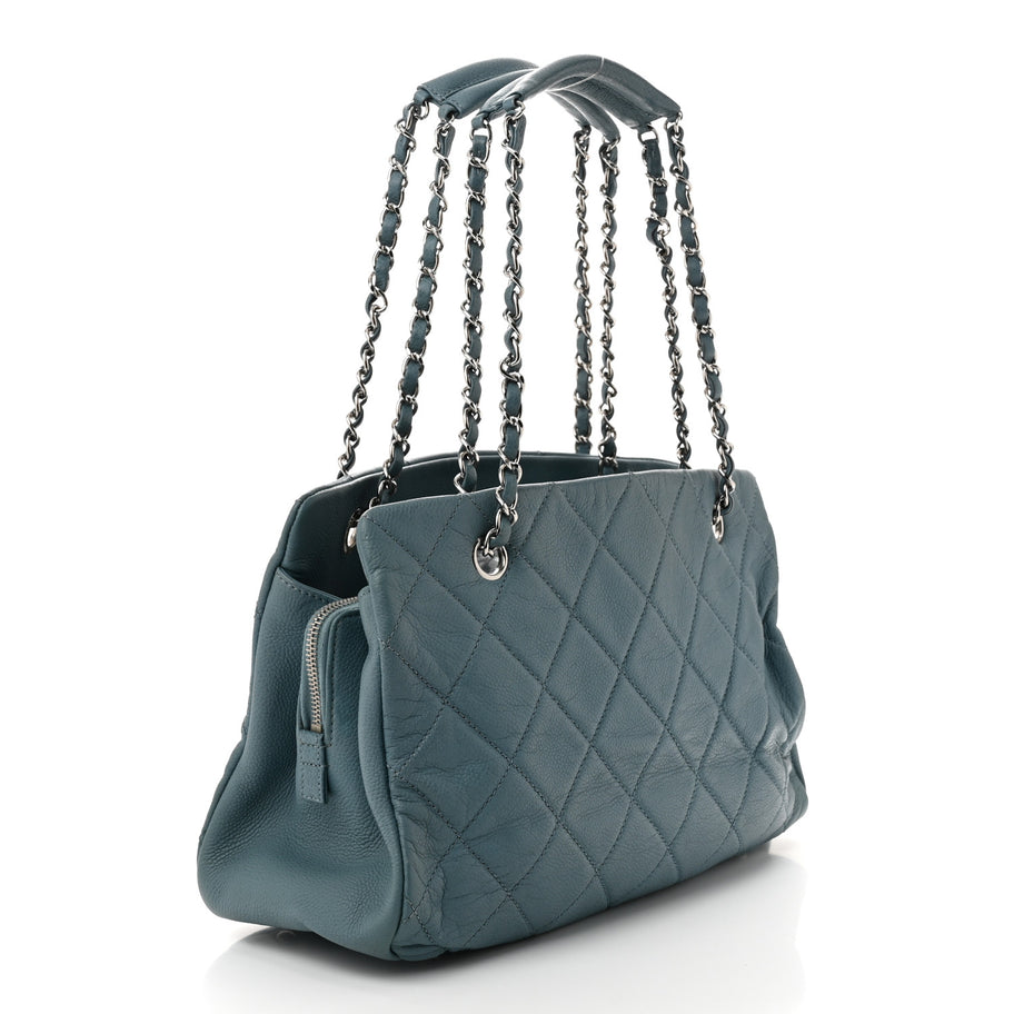 Chanel Caviar Quilted Timeless CC Tote Blue Image 3