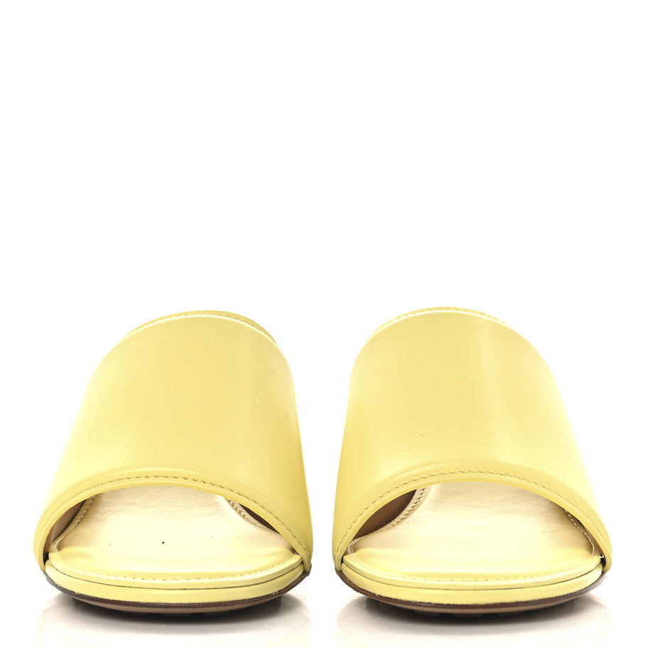 Bottega Veneta Vienna Calfskin The Band Mule Sandals 38.5 Lemonade Image 3