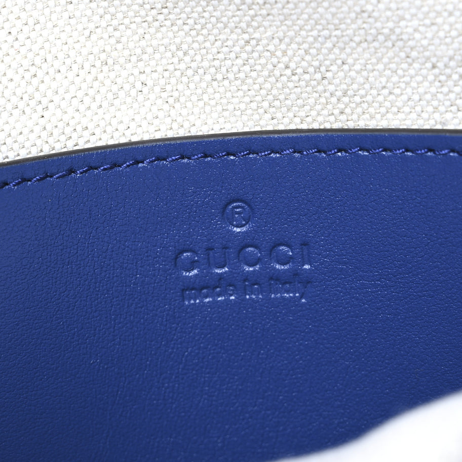 Gucci Calfskin GG Tennis Embossed Sling Backpack Blue Image 6