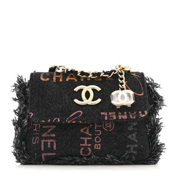 Chanel Denim Quilted Denim Mood Belt Bag Black Multicolor Image 1