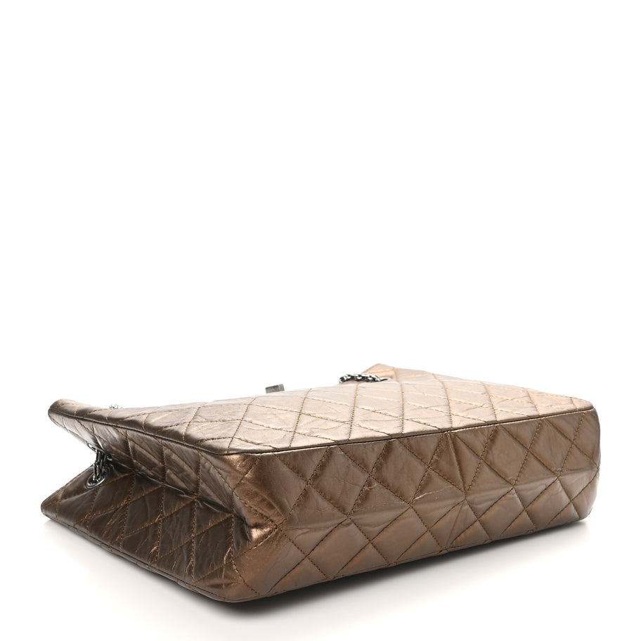 Chanel Aged Calfskin Reissue 2.55 Tote Bronze Image 4