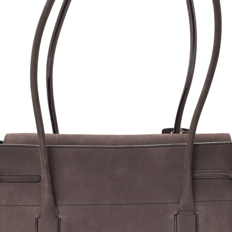 Mulberry MULBERRY Nubuck Small Soft Bayswater Satchel Ebomy Image 7