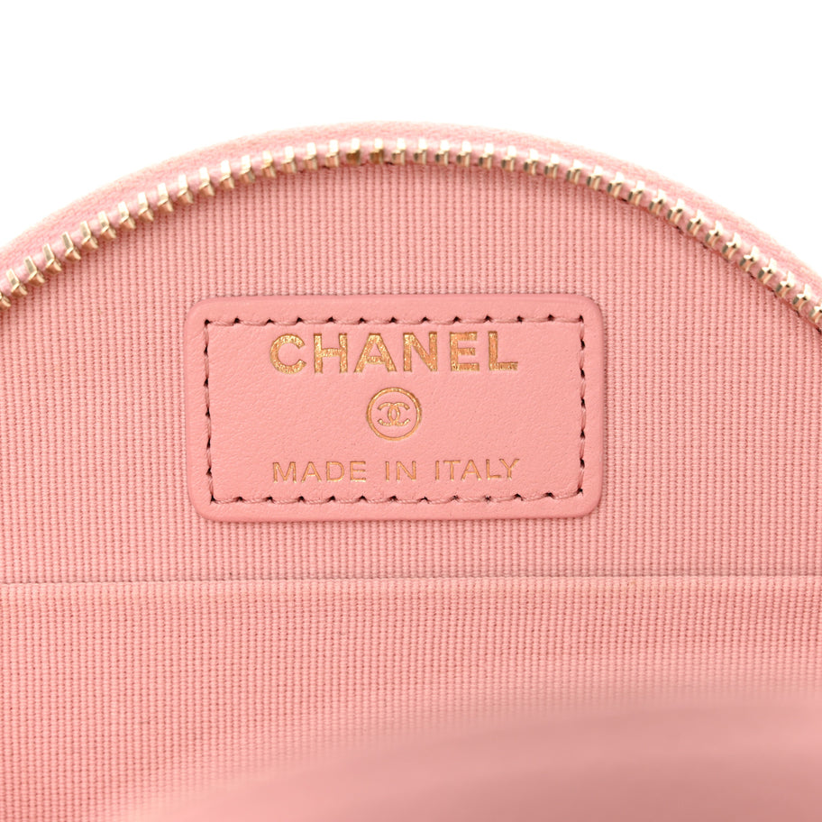 Chanel Caviar Quilted Round Handle With Care Vanity With Chain Pink Image 7