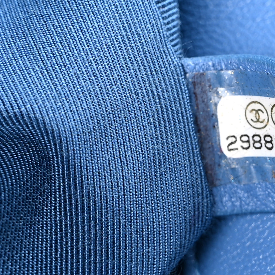 Chanel Lambskin Quilted Medium 19 Flap Blue Image 7