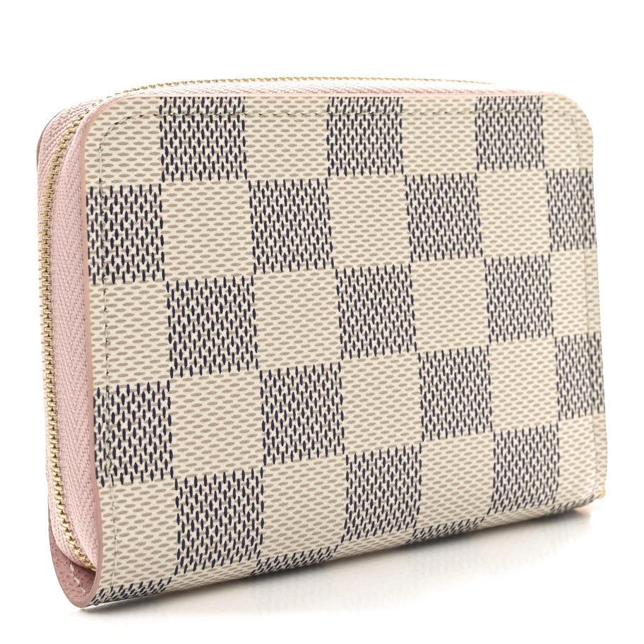 Louis Vuitton Damier Azur Zippy Coin Purse Rose Ballerine Image 3