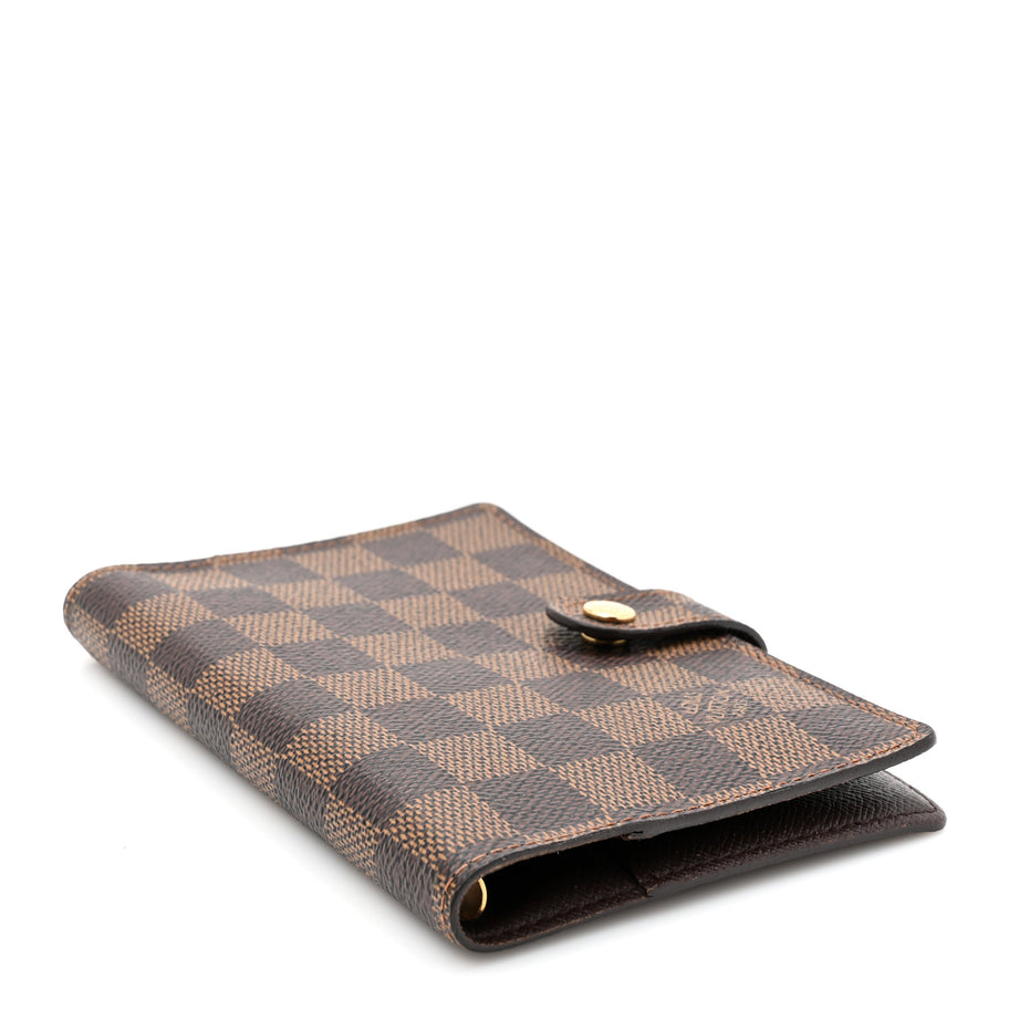 Louis Vuitton Damier Ebene Small Ring Agenda Cover Image 4