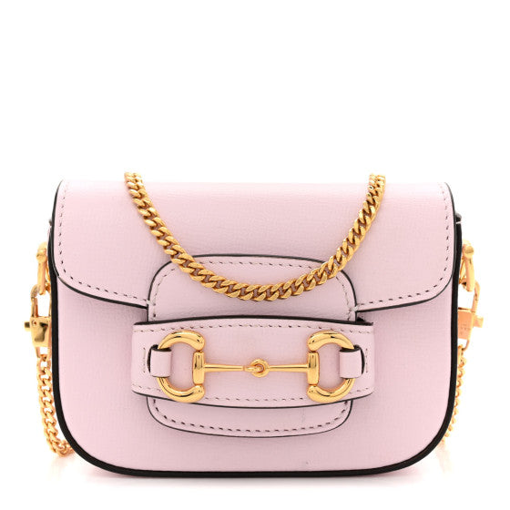 Gucci Calfskin Horsebit 1955 Super Mini Crossbody Bag Light Pink Image 1