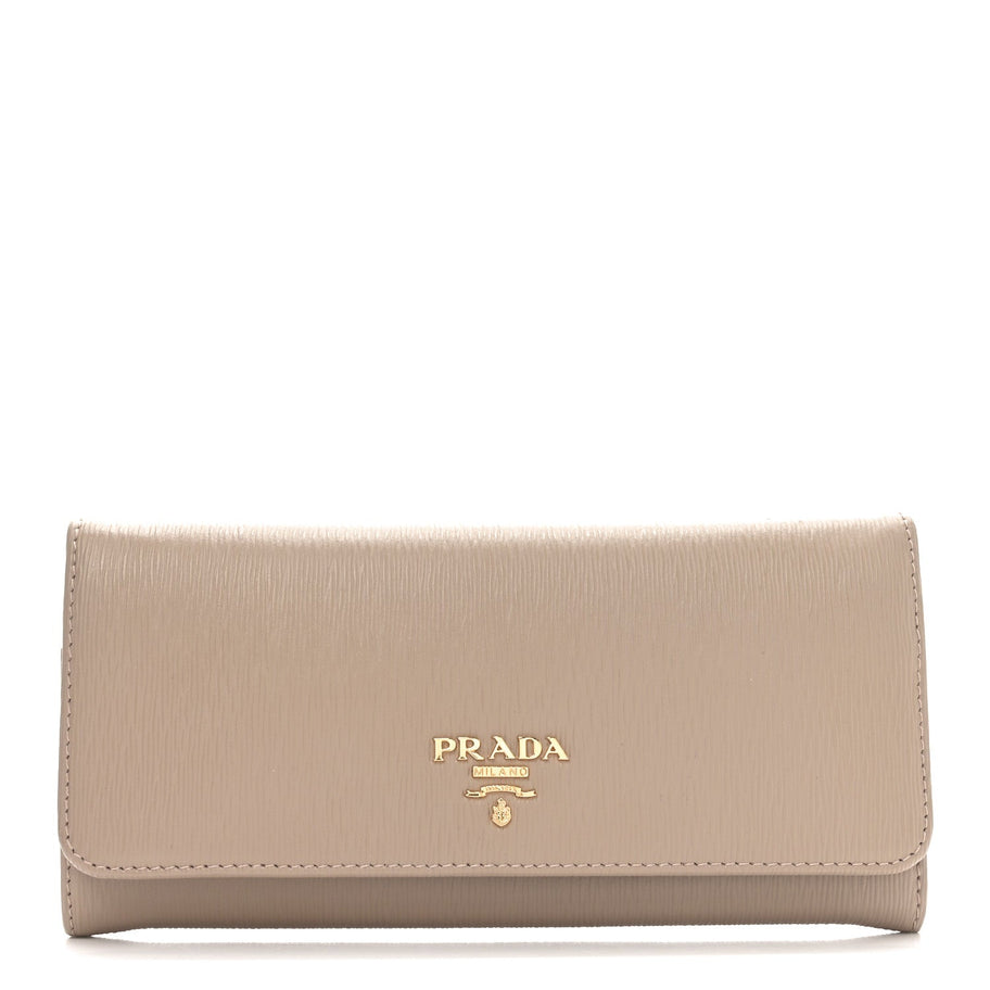 Prada Vitello Move Continental Flap Travel Wallet Cammeo Image 1
