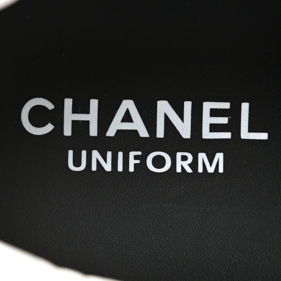 Chanel Calfskin CC Womens Sneakers 38 Black Image 7