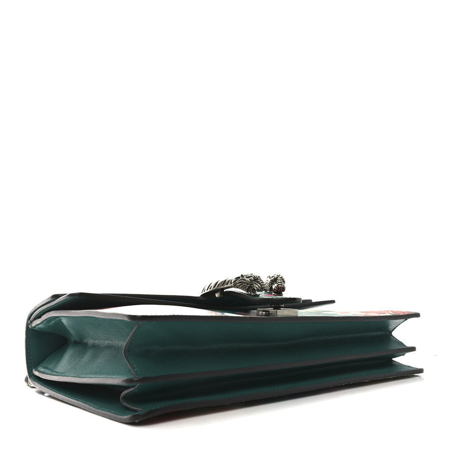 Gucci Calfskin Blooms Print Medium Dionysus Shoulder Bag Bright Emerald Multicolor Image 4