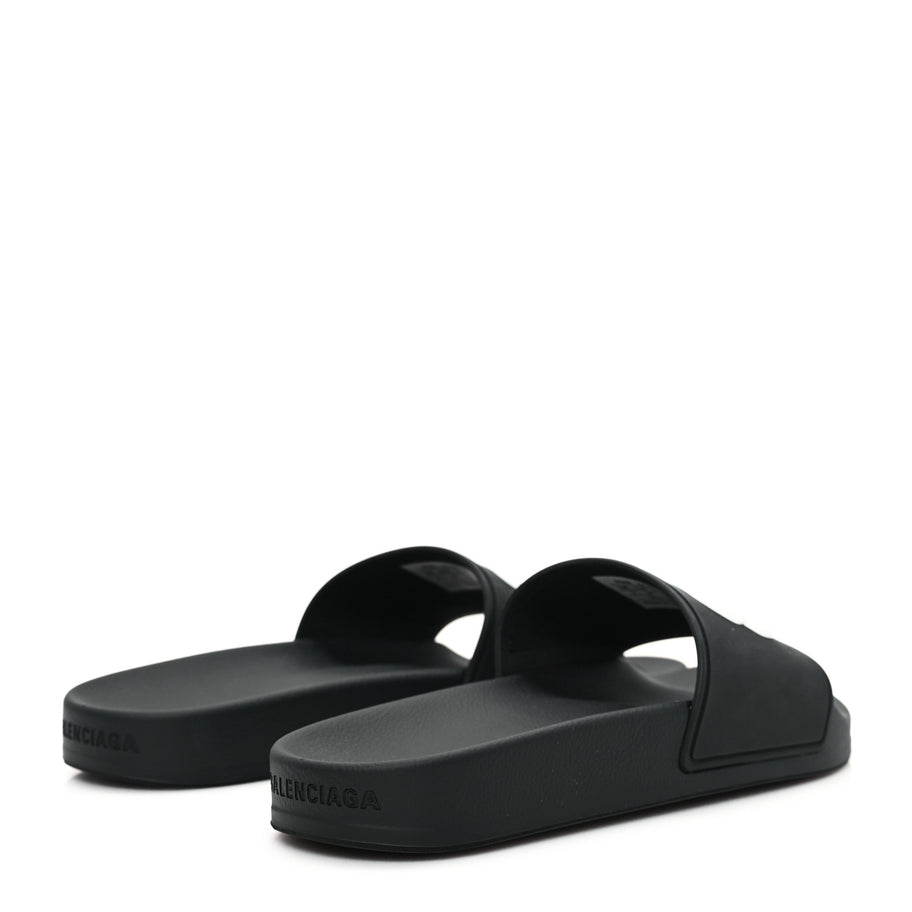 Balenciaga Rubber Womens BB Pool Slide Sandals 36 Black Image 5