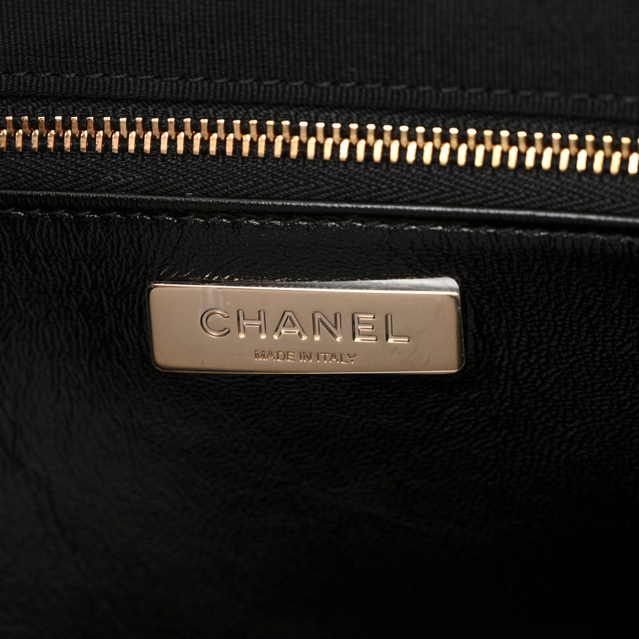 Chanel Shiny Lambskin Quilted 31 Shopping Bag Black Image 6