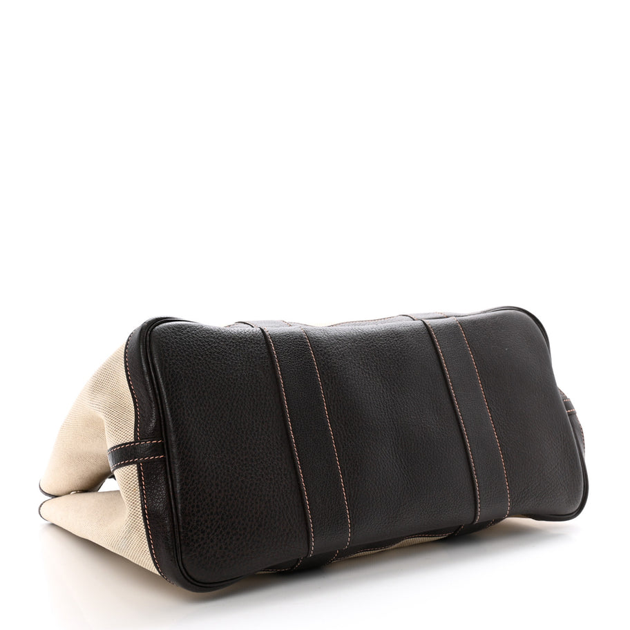 Hermes Buffle Skipper Toile Garden Party 36 MM Tote Marron Fonce Image 4