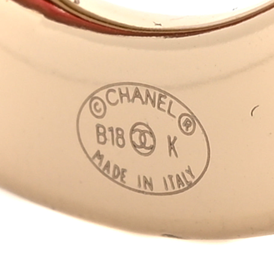 Chanel Lambskin Baguette Crystal CC Chain Brooch Pink Gold Image 3