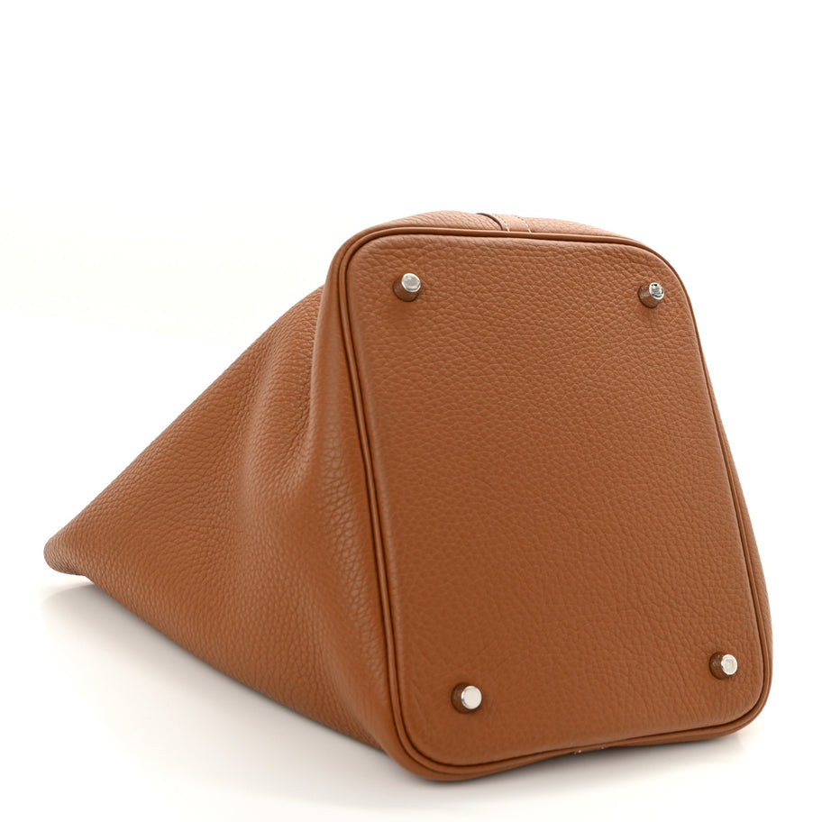 Hermes Taurillon Clemence Picotin Lock 22 MM Gold Image 4