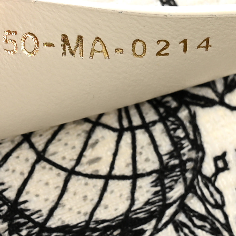 Christian Dior Canvas Embroidered Large Toile de Jouy Soleil Book Tote Black White Image 7