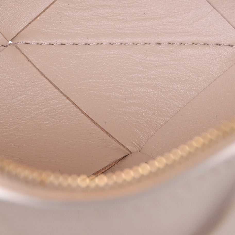 Bottega Veneta Lambskin Maxi Intrecciato Mini Cassette Camera Bag Macaroon Image 5