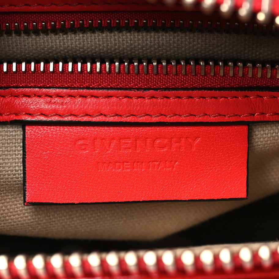 Givenchy Calfskin Crocodile Embossed Mini Antigona Red Image 6