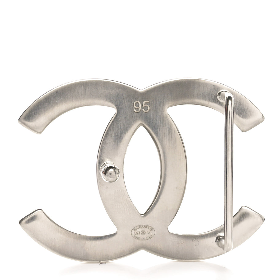 Chanel Calfskin CC Reversible Belt 80 32 Black Burgundy Image 3