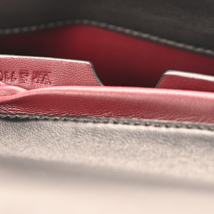 Givenchy Calfskin Crocodile Embossed Eden Mini Top Handle Black Image 7