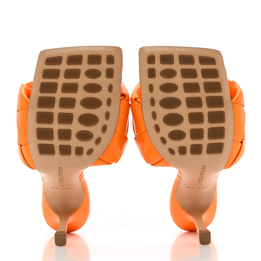 Bottega Veneta Nappa Maxi Intrecciato Lido Mule Sandals 37 Tangerine Image 5