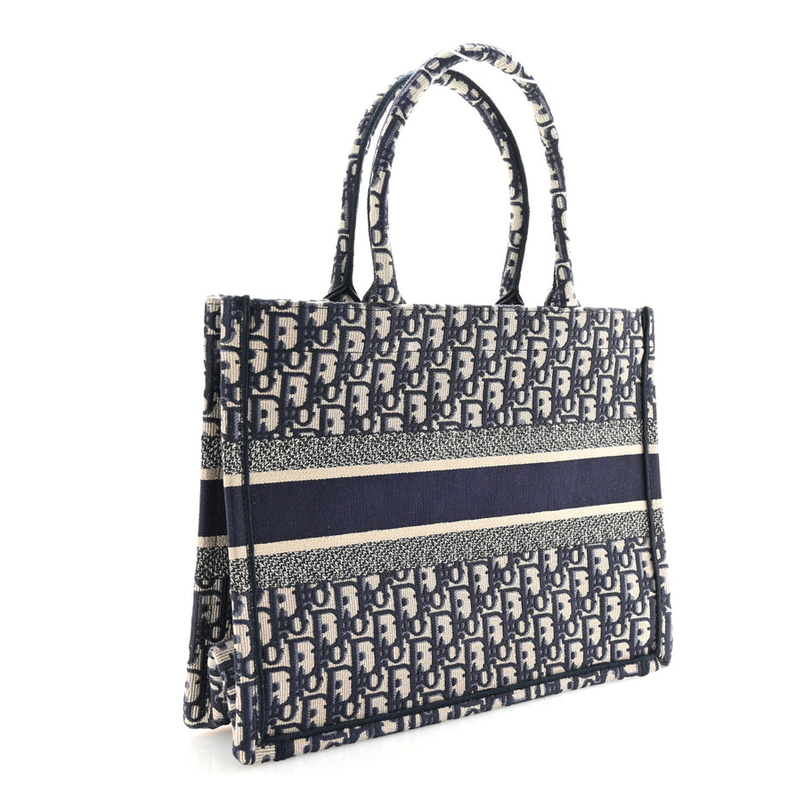 Christian Dior Oblique Medium Book Tote Blue Multicolor Image 3