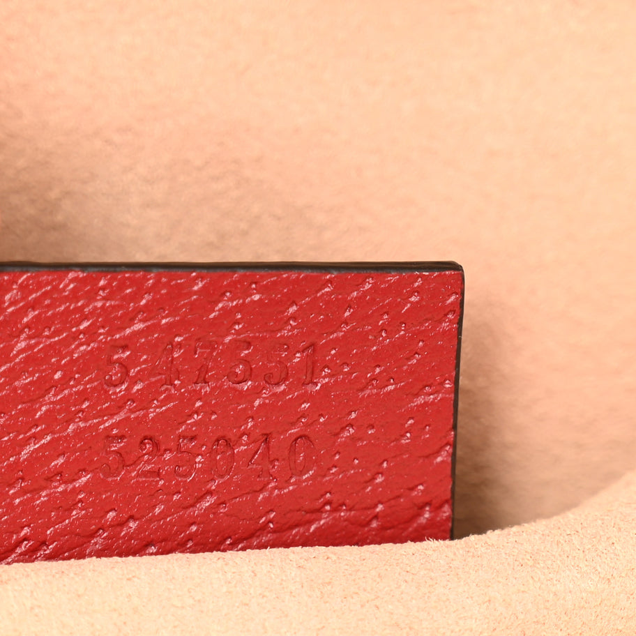 Gucci GG Supreme Monogram Flora Web Small Ophidia Tote Bag Red Image 7