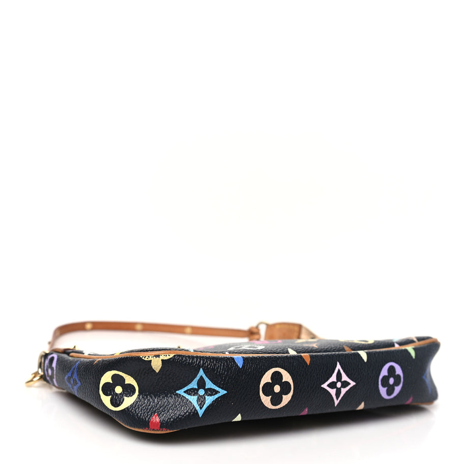 Louis Vuitton Monogram Multicolor Pochette Accessories Black Image 5