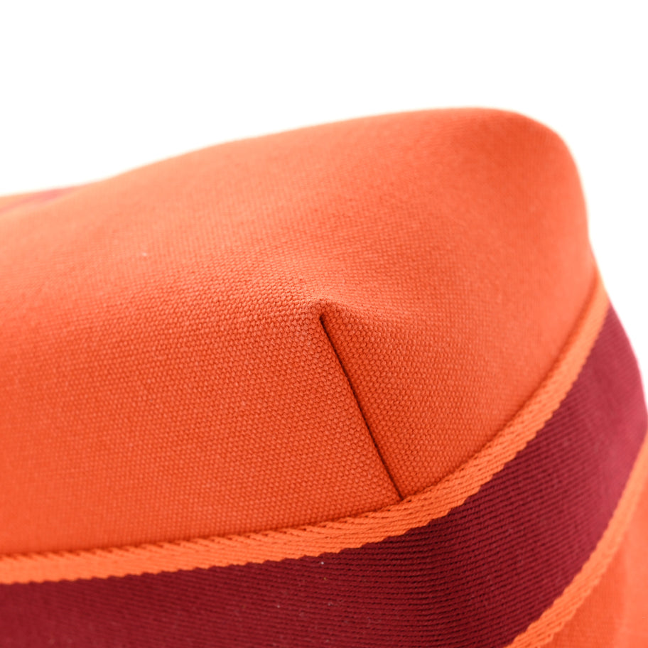 Hermes Canvas Small Bride-A-Brac Pouch Orange Burgundy Image 7