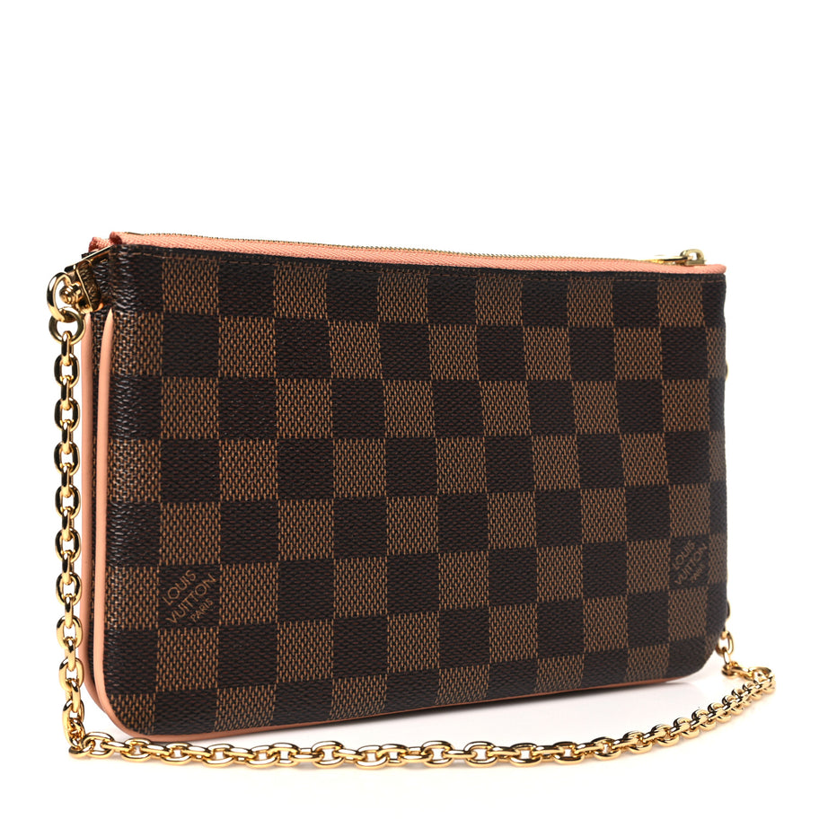 Louis Vuitton Damier Ebene Double Zip Pochette Image 3