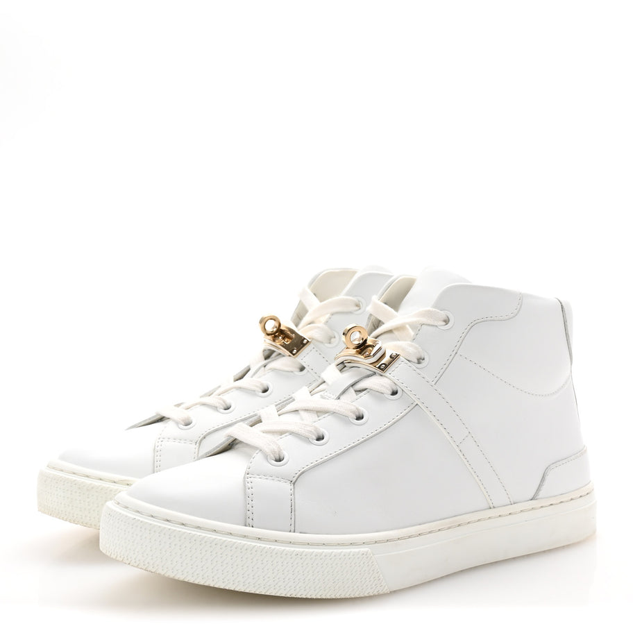 Hermes Calfskin Daydream Sneakers 38.5 White Image 4