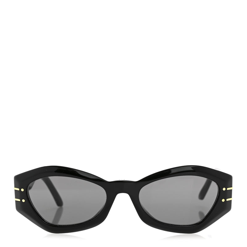  Christian Dior Acetate DiorSignature B1U Butterfly Sunglasses Black